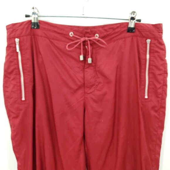 VTG 2004 Banana Republic Track-Style Zip Pocket Pants 8 Red - Picture 4 of 16